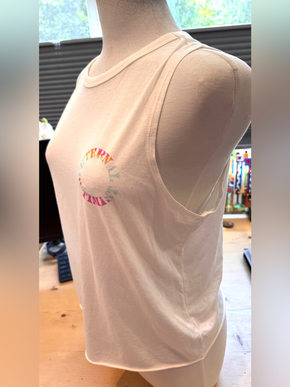 Spiritual Gangster Women’s Muscle Tee with Colorful Circle Logo Size Large NWOT - Picture 3 of 12